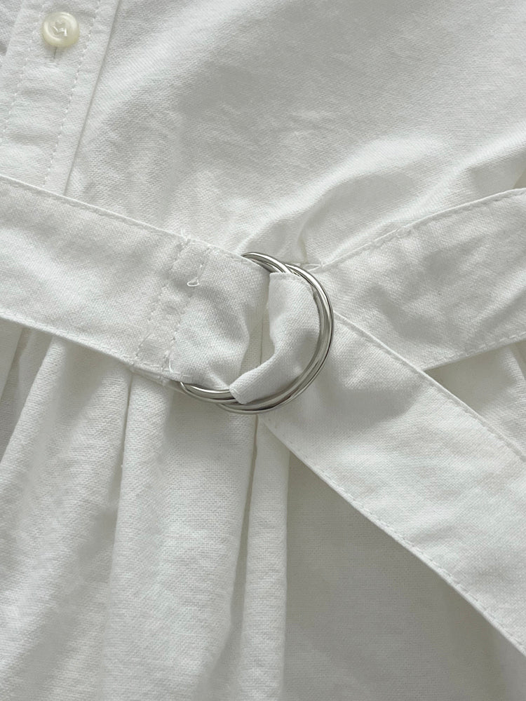 Girls' Sleeveless Cotton Shirt Dress