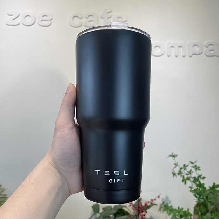 51194337 Black Stainless Steel Insulated Tumbler Leak‑Proof Lid Reusable Travel Coffee Mug