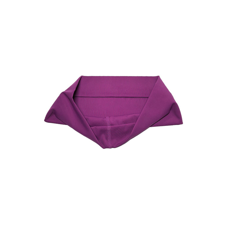 51180931 Solid Color Stretch Sports Headband Embroidered Logo Sweat Wicking Fitness Hair Band