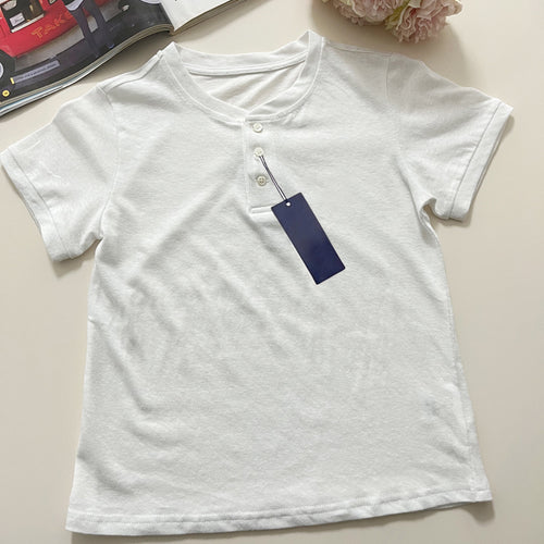 2026 Polo Kids Henley Neck Short Sleeve T-Shirt | Toddler Cotton Tee - 40471079