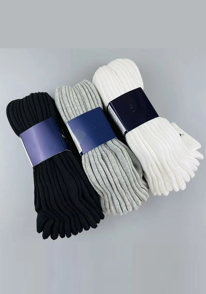 40148855/40180515 RL Pony-Solid Color Socks 6-Pack （For Men and Women）