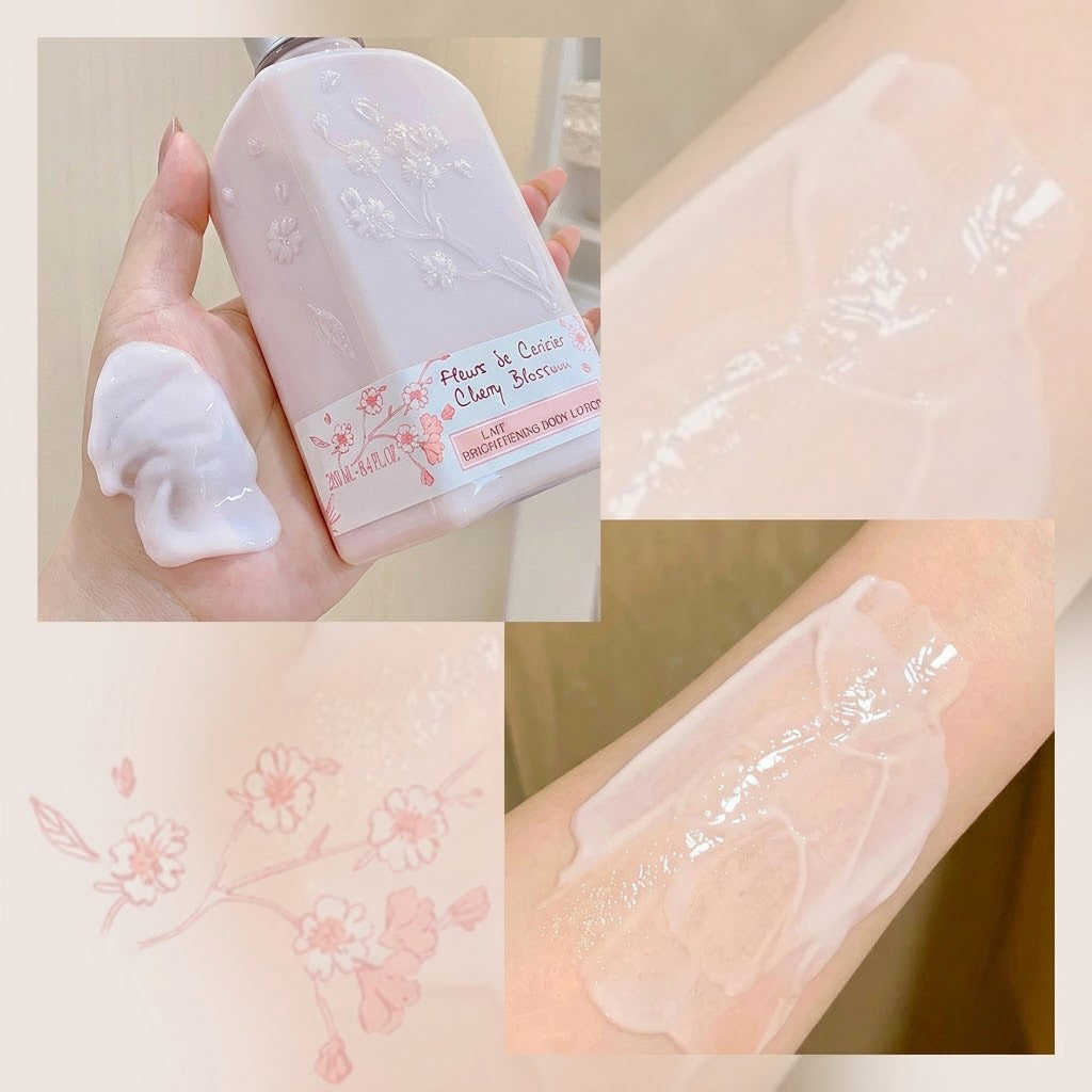 51159942 Cherry Blossom Scent Body Lotion 250ml Hydrating Brightening Smooth Skin Moisturizer