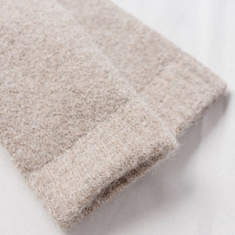 Winter thickened fleece warm solid color wool socks (1pairs)