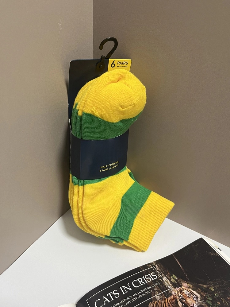 40309941 Colorful striped cotton comfortable mid-calf socks(6pairs)