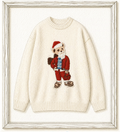 40388371/40426018 RL Women's White Picnic Polo Bear Intarsia-knit Jumper
