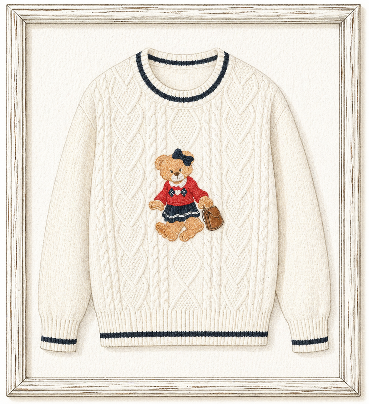 39342851 RL Bear Sweater in wool and cashmere