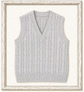 39187745 RL Cable-Knit Cotton V-Neck Sweater Vest