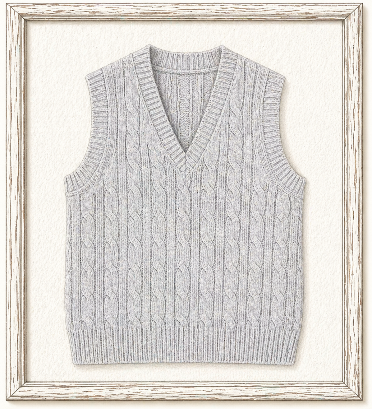 39187745 RL Cable-Knit Cotton V-Neck Sweater Vest