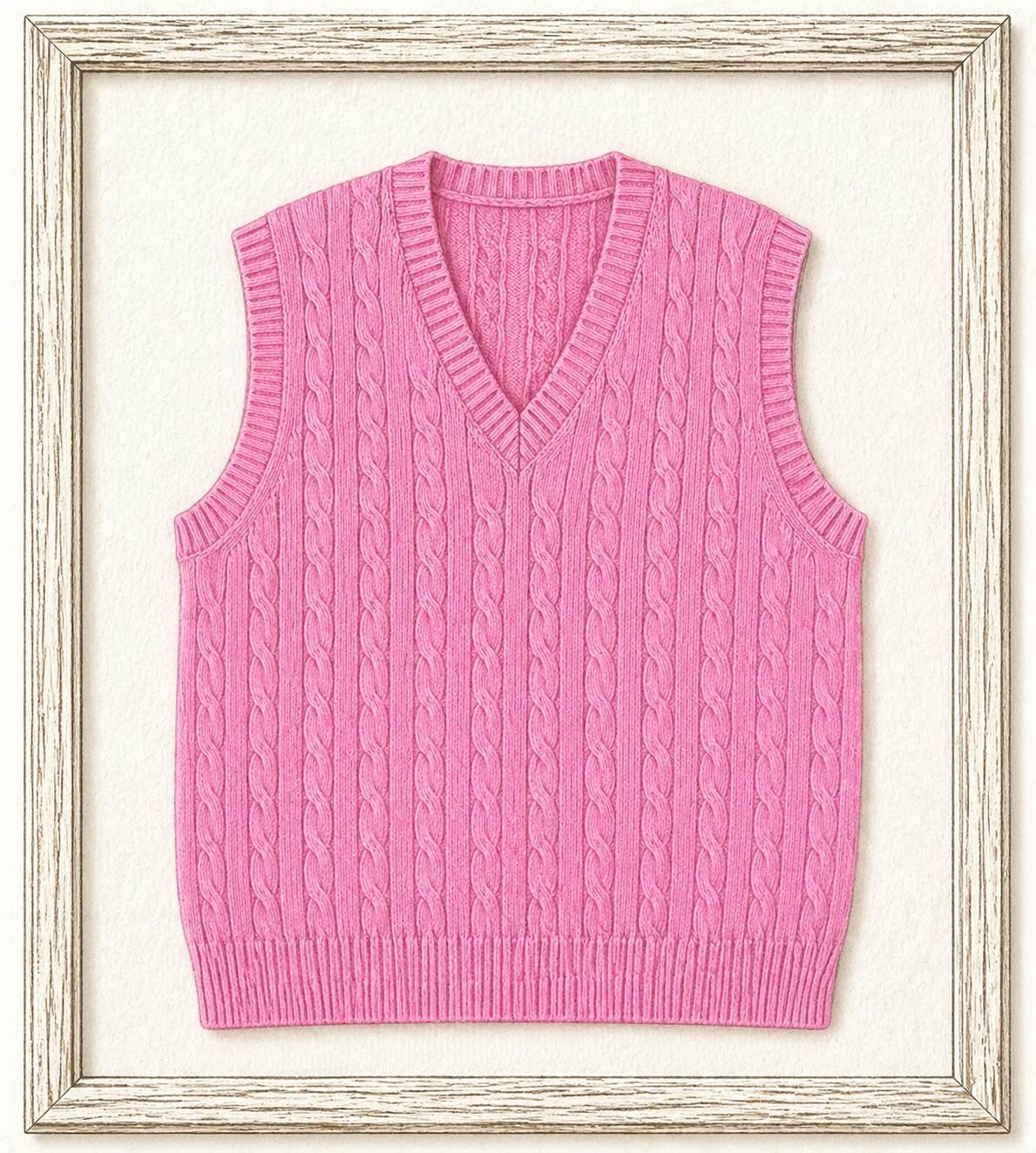 39187745 RL Cable-Knit Cotton V-Neck Sweater Vest