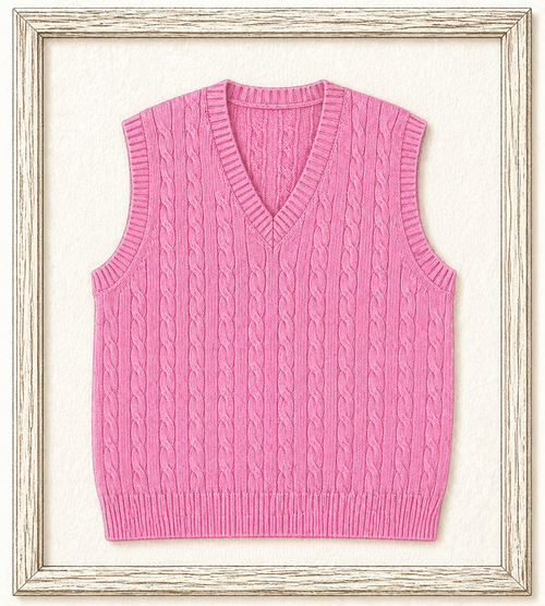 39187745 RL Cable-Knit Cotton V-Neck Sweater Vest