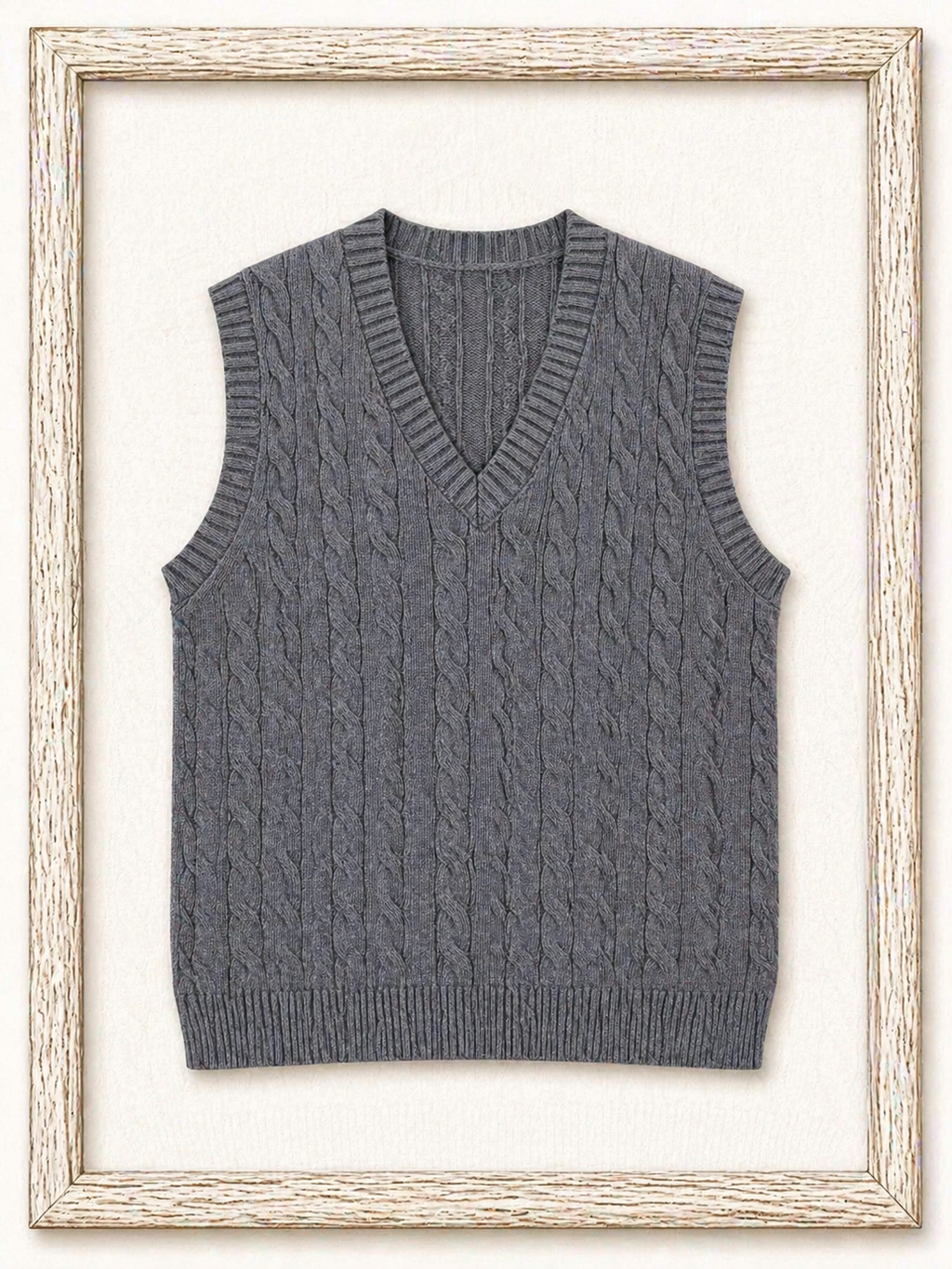 39187745 RL Cable-Knit Cotton V-Neck Sweater Vest