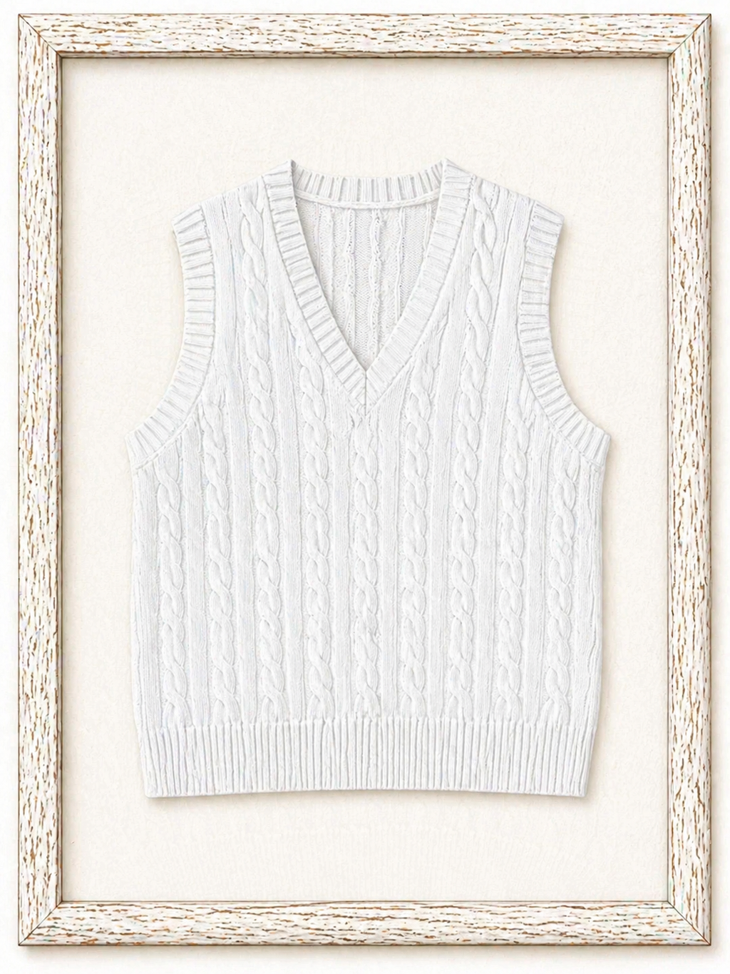 39187745 RL Cable-Knit Cotton V-Neck Sweater Vest
