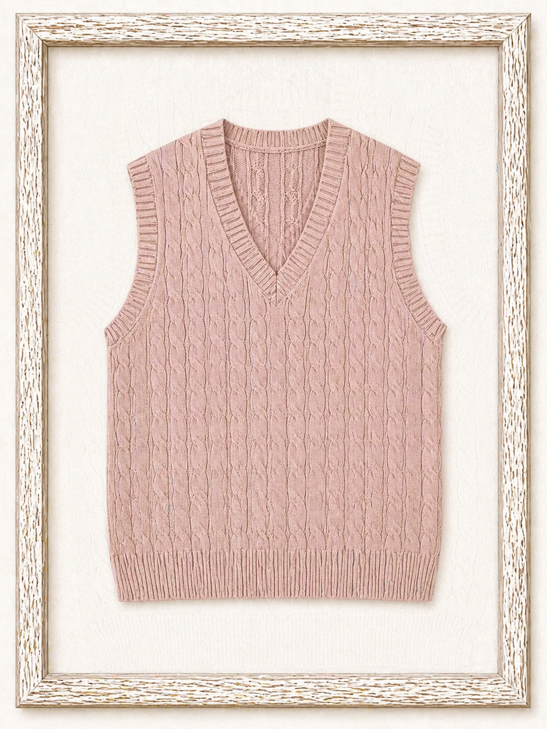 39187745 RL Cable-Knit Cotton V-Neck Sweater Vest