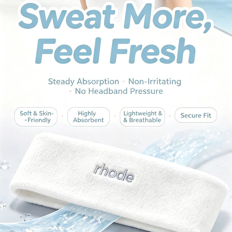 Rhode Embroidered Spa Headband Soft Terry Cloth Facial Hair Band - 51313093