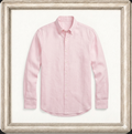 Blue Pony Men's Long Sleeve Linen Shirt