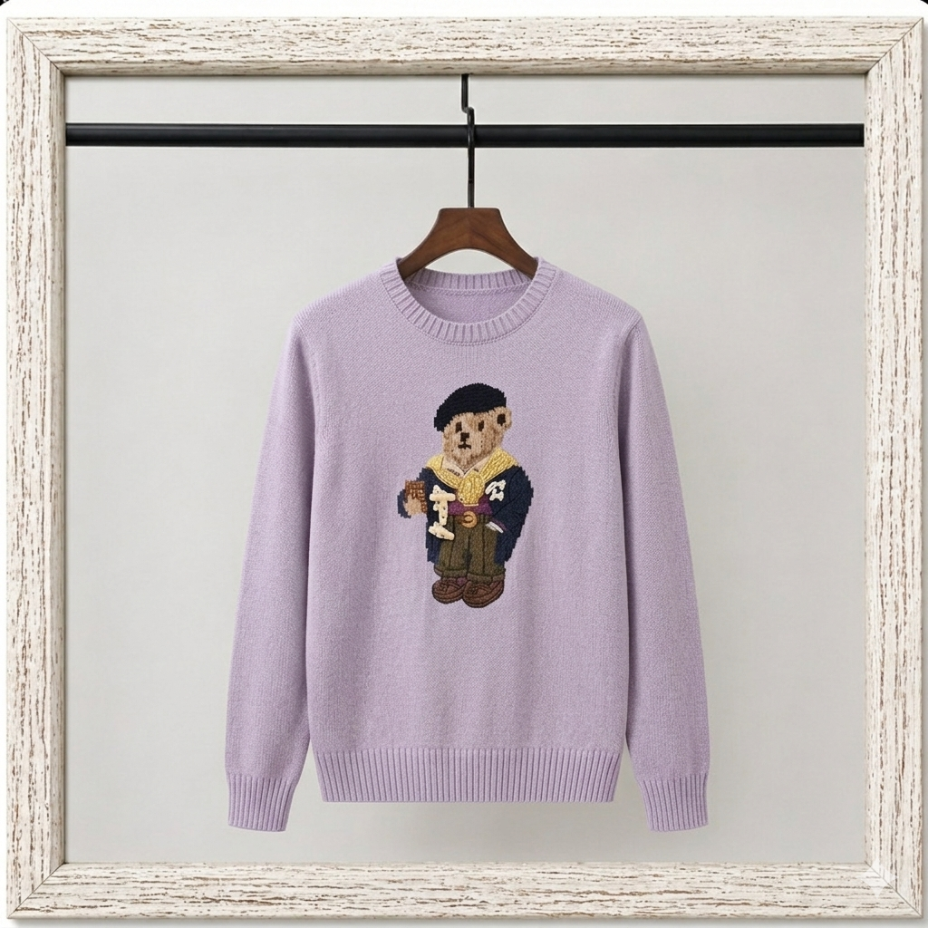 40329485 Bear Wool-Blend Intarsia-Knit Jumper
