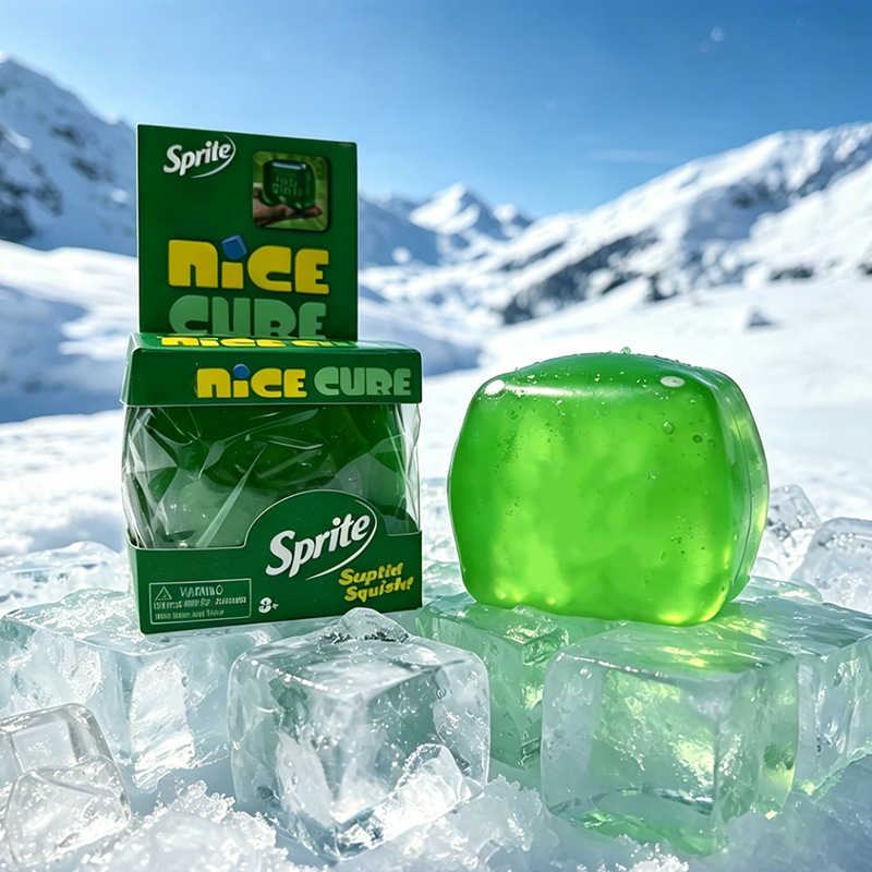 Ice Cube Soft Squeeze Fidget Toy Smile Face Stress Relief Squishy Sensory Toy Multi Shapes
