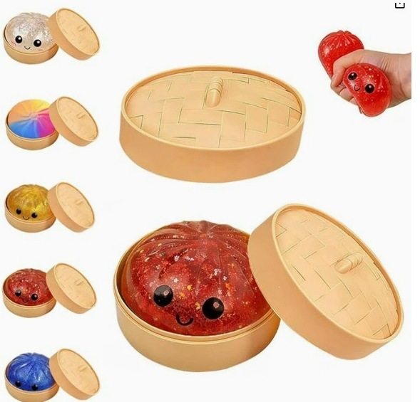 Popular Steamed Buns - Stress-Relieving Squeezable Fun