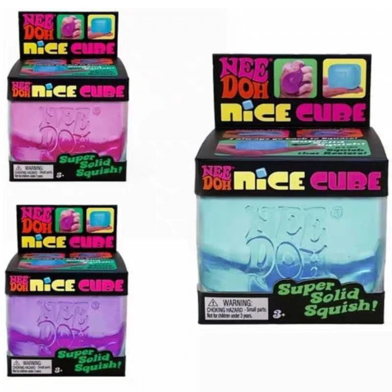 Assorted Cute Shapes Squeeze Fidget Toys Ice Cream Bear Cube Stress Relief Squish Sensory Toy Pack