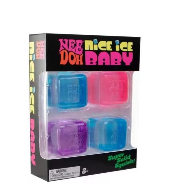 Assorted Cute Shapes Squeeze Fidget Toys Ice Cream Bear Cube Stress Relief Squish Sensory Toy Pack
