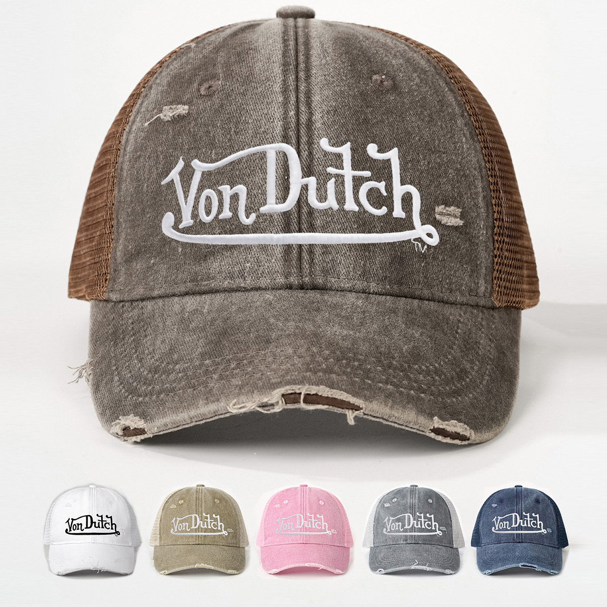 Embroidered Ripped Baseball Cap