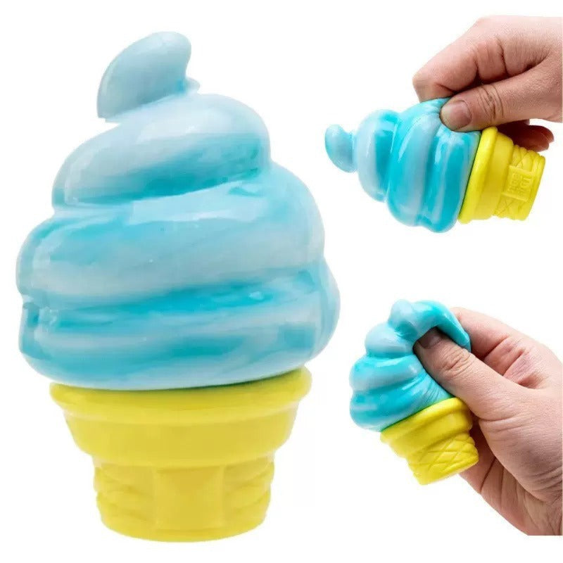 Assorted Cute Shapes Squeeze Fidget Toys Ice Cream Bear Cube Stress Relief Squish Sensory Toy Pack