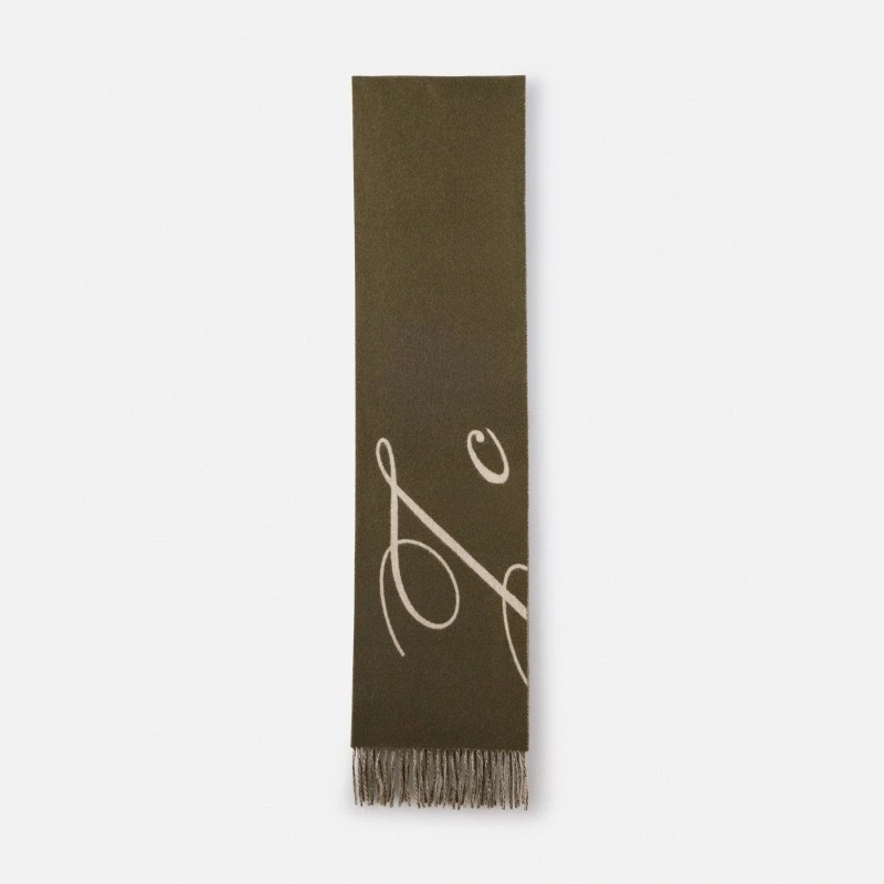 Elegant Letter Print Long Tassel Scarf Soft Warm Shawl Winter Neck Wrap for Men Women - 51309267