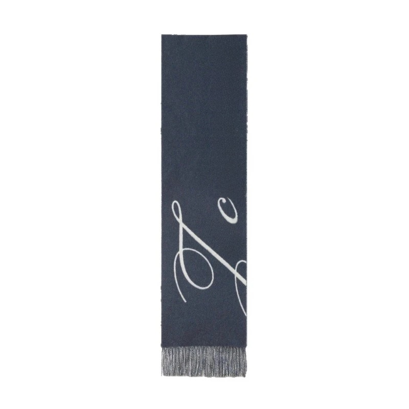 Elegant Letter Print Long Tassel Scarf Soft Warm Shawl Winter Neck Wrap for Men Women - 51309267