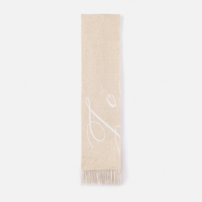 Elegant Letter Print Long Tassel Scarf Soft Warm Shawl Winter Neck Wrap for Men Women - 51309267