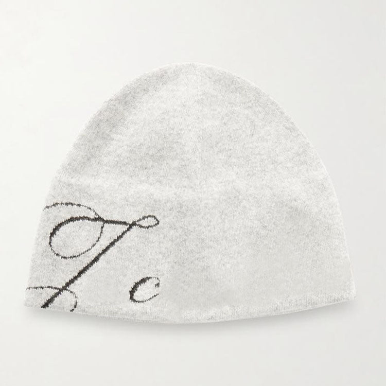 Jacquemus Logo Close Fitting Knit Beanie Soft Warm Skull Cap Winter Hat for Men Women - 51307473