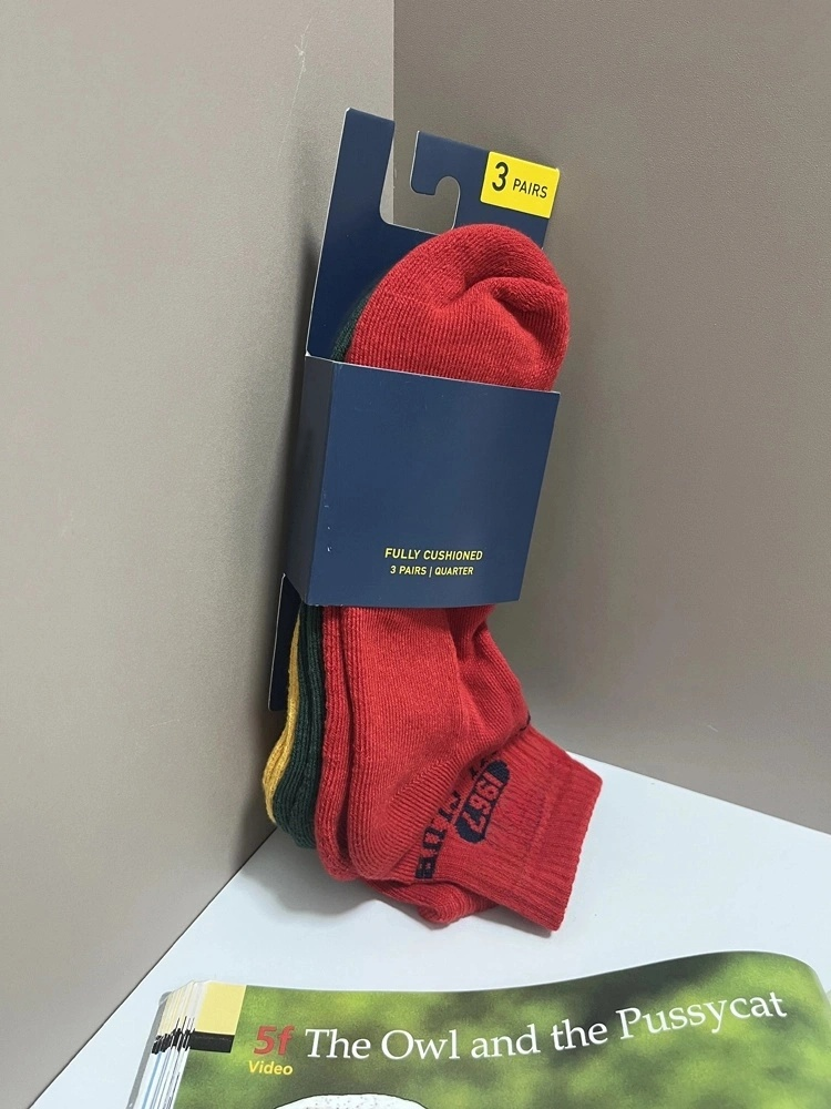 Autumn/Winter Letter Print Cotton Mid-Calf Socks(3 pairs)