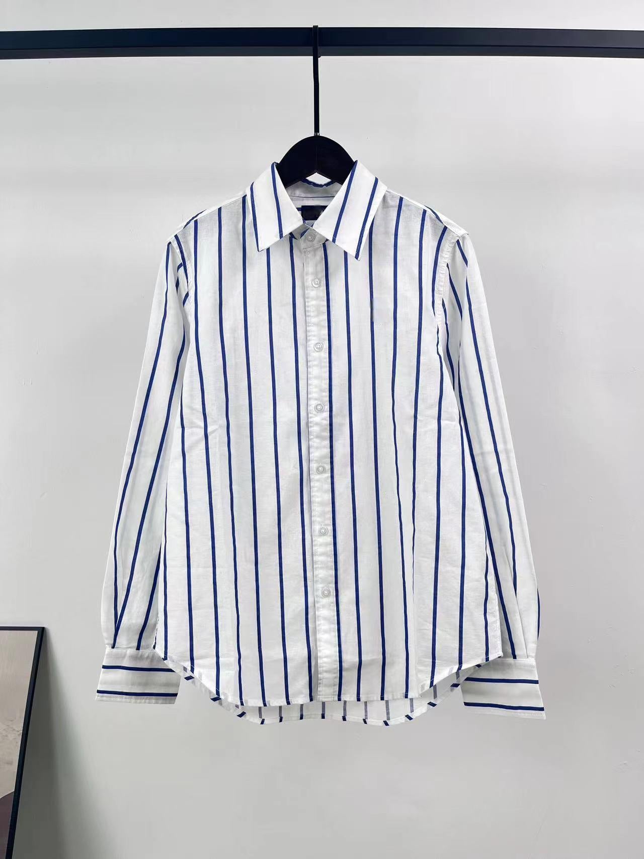 39513831 RL Stripe Long Sleeve Linen Shirt