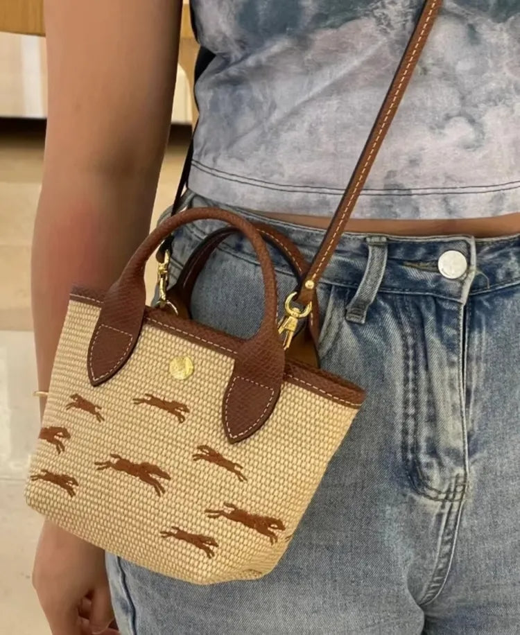 LC-Straw Handbag Crossbody Bag