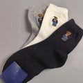 New Bear  Solid Color Women's Cotton Socks (3 pairs)