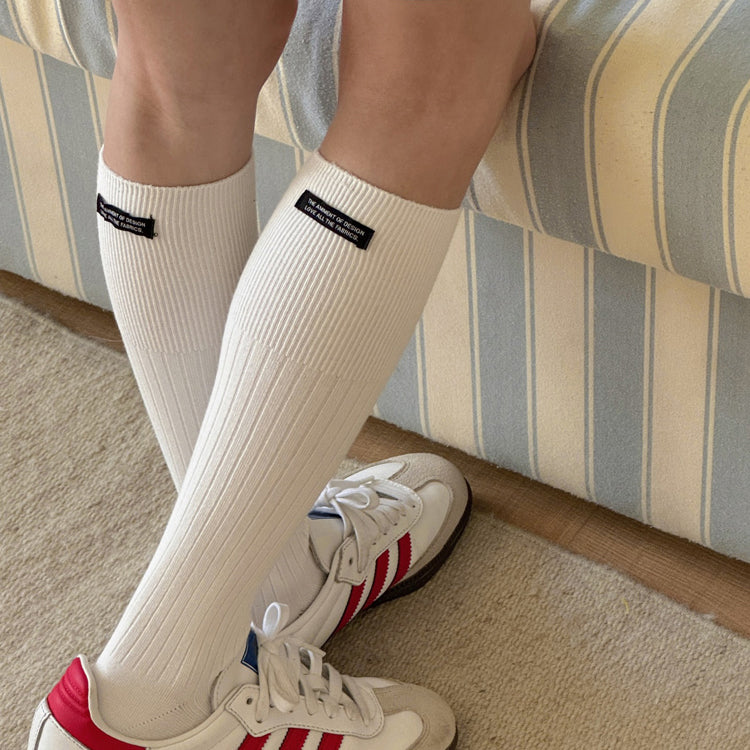 Autumn/Winter cotton socks with Letter Casual Solid Color