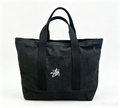 51211591 Black Printed Canvas Tote Bag Large Capacity Casual Daily Shoulder Handbag