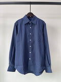 40087229 RL-Relaxed Fit Pinstripe Cotton Shirt