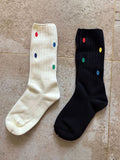 Colorful cotton mid-calf socks (2 pairs)