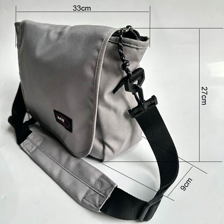 Waterproof Canvas Messenger Shoulder Bag, Adjustable Strap Crossbody Bag for Daily Travel - 40789599