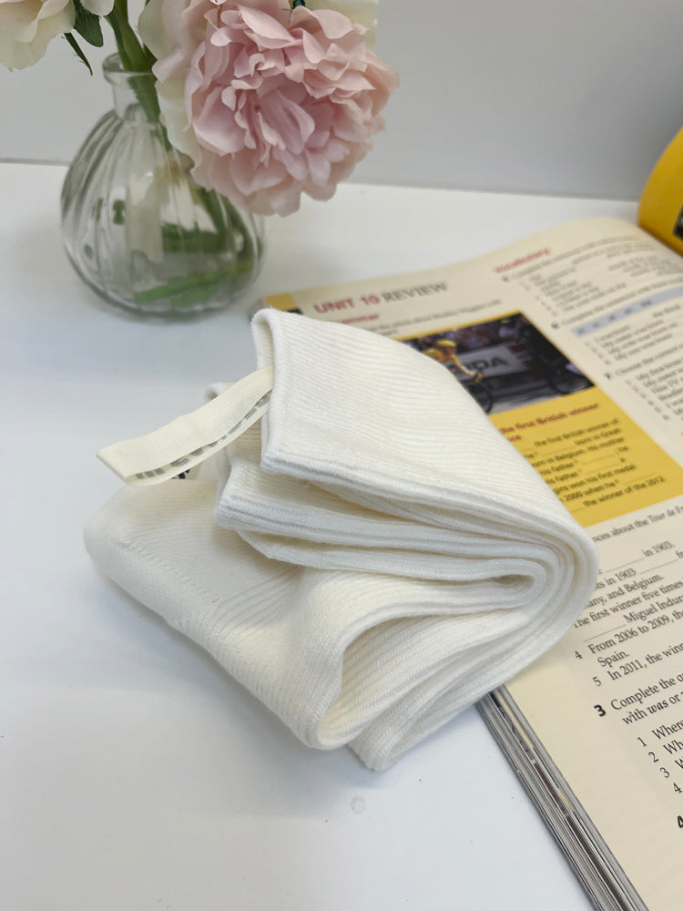 40252126 Double  cloth  simple black, white and gray cotton socks