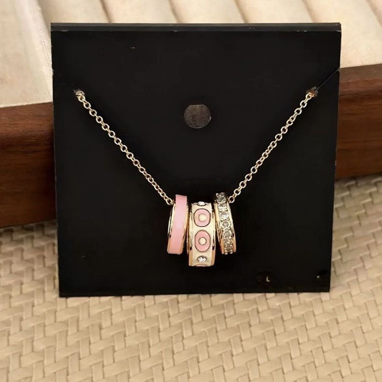 Women's Charm Pendant Necklace, Elegant Multi Bead Chain Necklace for Daily Outfit - 40789602