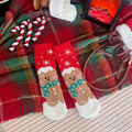 40277841 Christmas socks coral fleece winter thick warm cute  socks