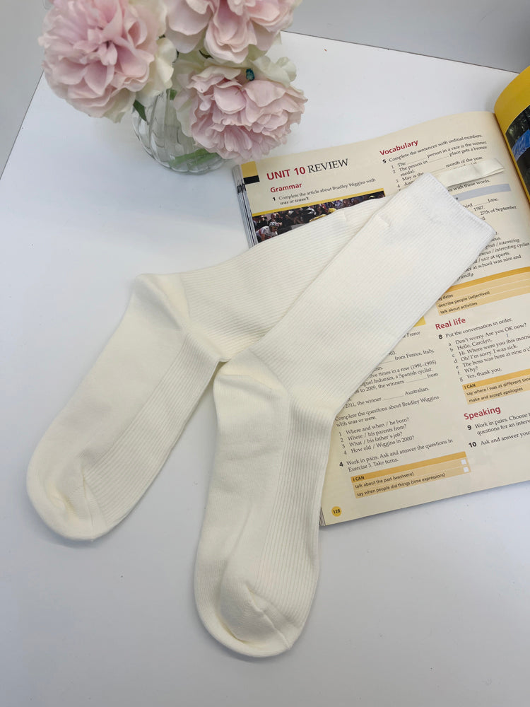 40252126 Double  cloth  simple black, white and gray cotton socks
