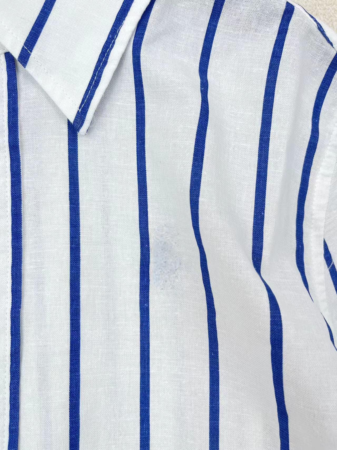 39513831 RL Stripe Long Sleeve Linen Shirt