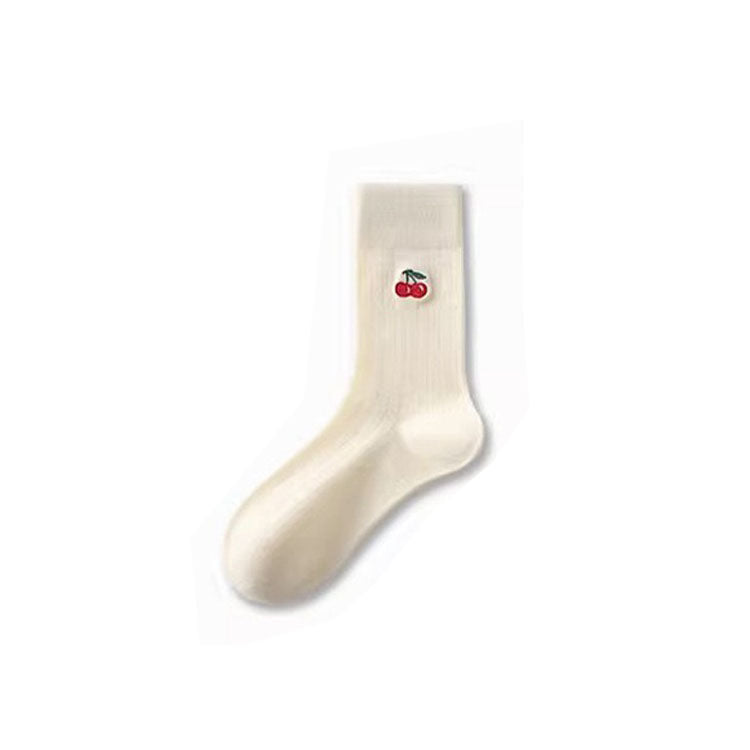 40280181 Cherry love socks long tube trendy college style pile socks