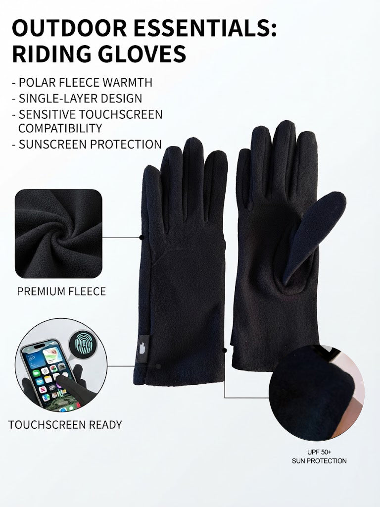 51281671 Winter Touchscreen Fleece Gloves Warm Non‑Slip Thermal Gloves for Outdoor Sports
