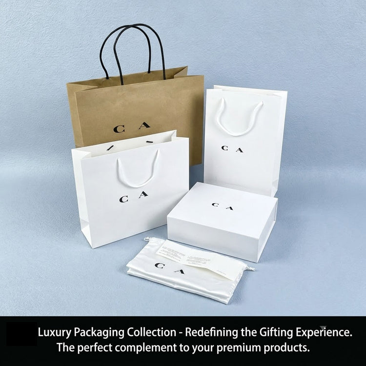 51181042 Logo Gift Packaging Set Paper Tote Box Satin Dust Bag Shopping Storage Gift Wrapping Bags