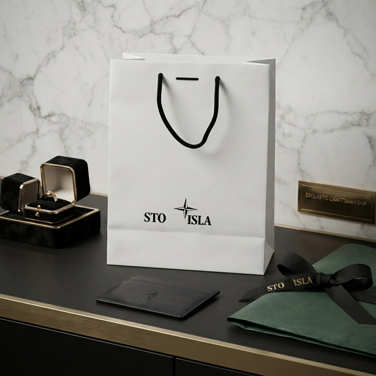 51185021 Logo Print Paper Shopping Bag Black Rope Handle Gift Packaging Tote Bag Two Sizes Available
