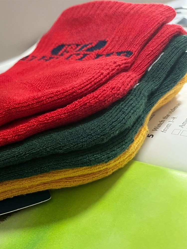 Autumn/Winter Letter Print Cotton Mid-Calf Socks(3 pairs)