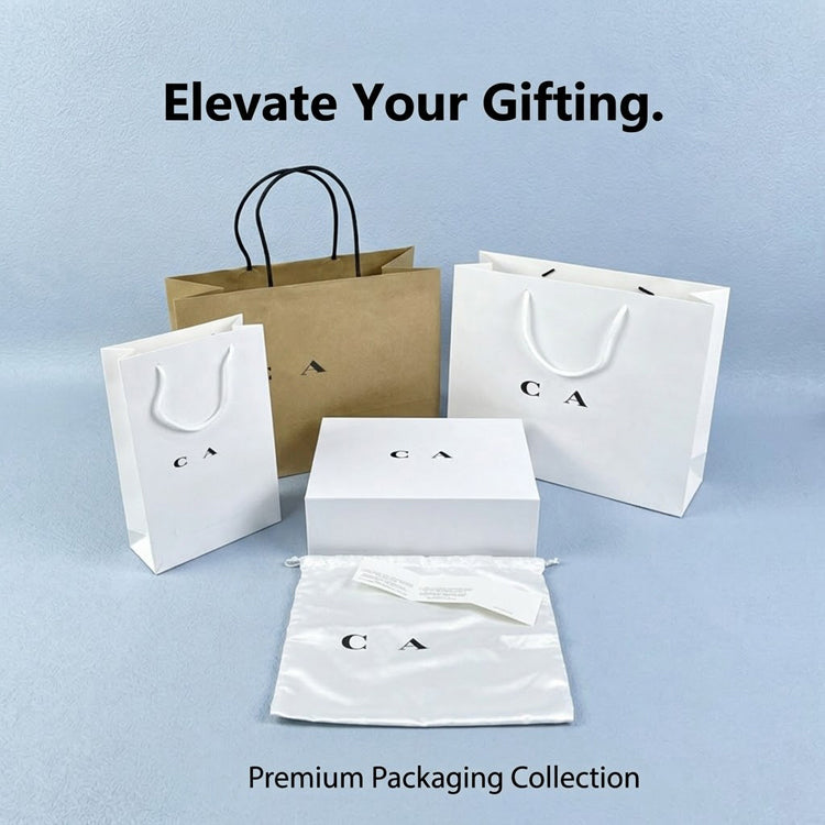 51181042 Logo Gift Packaging Set Paper Tote Box Satin Dust Bag Shopping Storage Gift Wrapping Bags